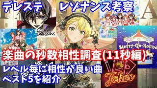 【デレステ】11秒レゾナンス編成と相性がいい楽曲ランキング(Lv24～Lv30+31)