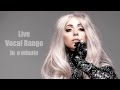Lady Gaga Live Vocal Range In a Minute (B♭2-B♭5)