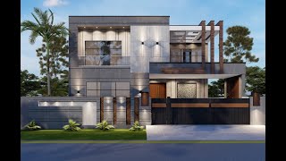 1 KANAL MODERN HOUSE LAHORE , ELEVATION DESIGN 50*90