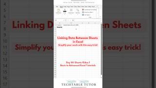 Link Data Between Sheets in Excel: Tutorial Day 14, Video 1 #excel #exceltutorial