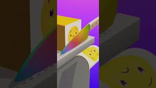 Oddly Satisfying Thin Slicing! ASMR Emoji #oddlysatisfying #emoji #asmr #shorts