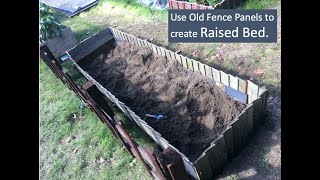 Build Raised Bed using old fence panels