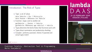 Marko Dimjašević - Function Totality  Abstraction Tool in Programming | Lambda Days 19