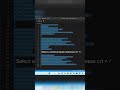Shortcut to comment out on a whole program in vs code #shortvideo #viral #trending