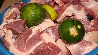 How to Clean and Season  Pork to make GRIOT