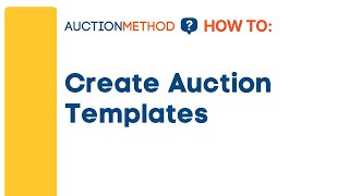 How to Create Auction Templates