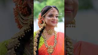 Muhurtham makeover with dewy finish #bridalmakeup #muhurthammakeup