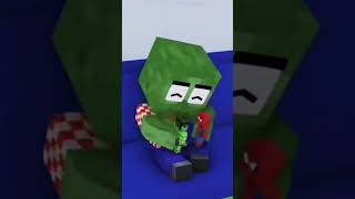 monster school _ work on and all episodes the old sad story good zombie😭–Minecraft Animation #Shorts