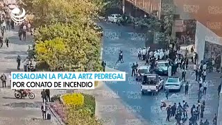 Desalojan la Plaza Artz Pedregal por conato de incendio