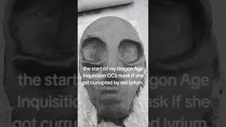 Making a Dragon Age OCs mask of out ceramic (Blighted) #autisticartist #dragonage #ceramicsart