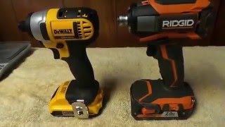 DEWALT (DCF885) vs. RIDGID (R86035) GEN5X IMPACT DRIVER LUG NUT CHALLENGE