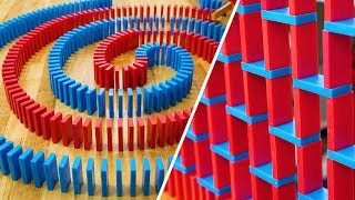 Domino Tricks with Joseph's Machines! (How to build an In-Out Spiral & Speedwall)