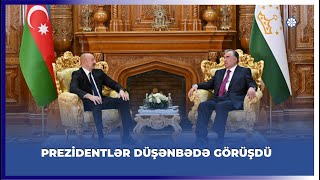 Düşənbədə Prezident İlham Əliyevin Tacikistan Prezidenti Emoməli Rəhmon ilə təkbətək görüşü olub