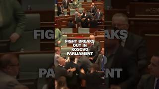 Fight breaks out in Kosovo parliament