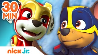 PAW Patrol Mighty Pups Teamwork Rescues! | 30 Minute Compilation | Nick Jr.