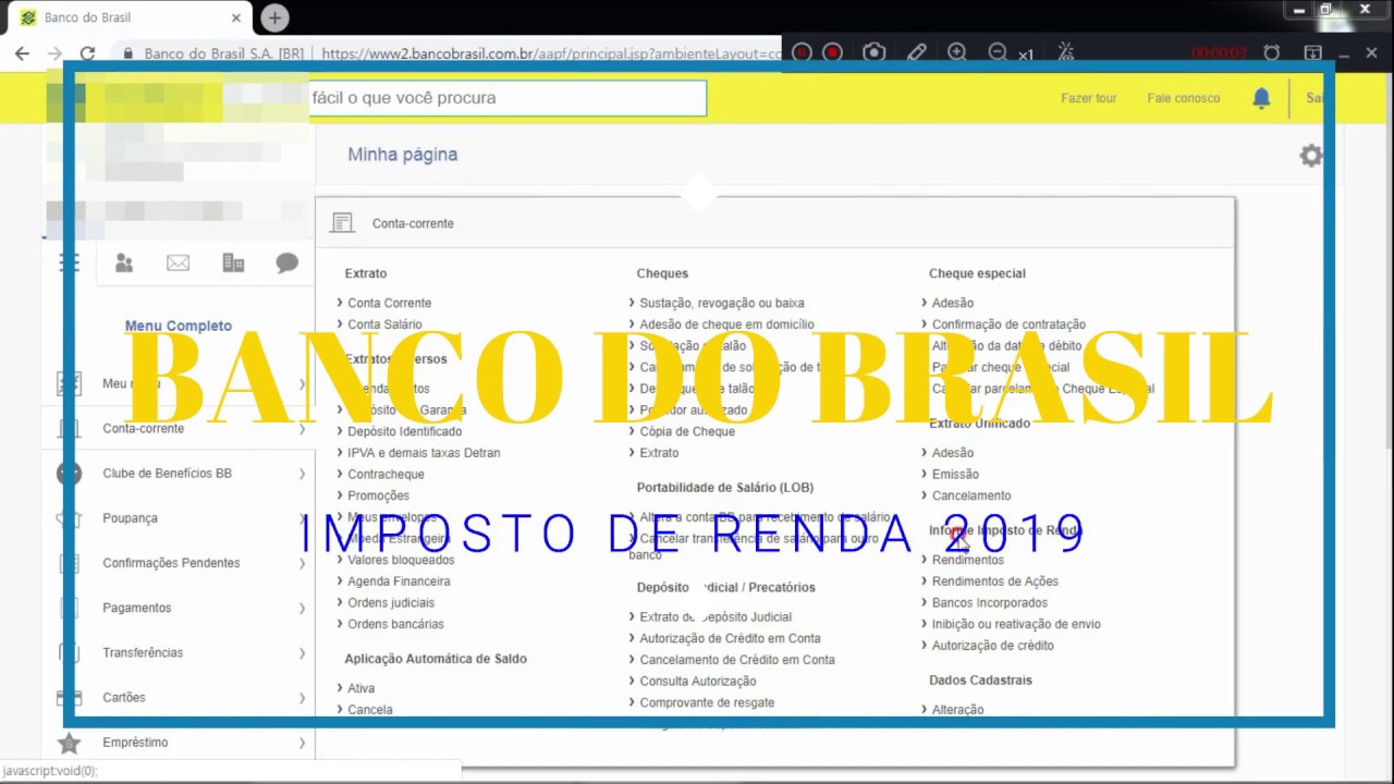 Como Consultar O Informe De Rendimentos Do Banco Do Brasil 2019? - YouTube