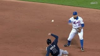 ATL@NYM: Mets turn an around-the-horn double play