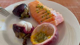 Tropical Island fruits Maldives breakfast