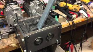 Steel through the home made shredder