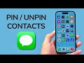 How To Pin / Unpin Contacts In Messages On iPhone