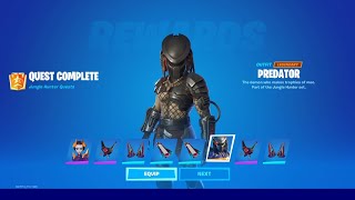 HOW TO DEFEAT PREDATOR, JUNGLE HUNTER QUESTS, FORTNITE CHALLENGES CHAPTER 2 SEASON 5
