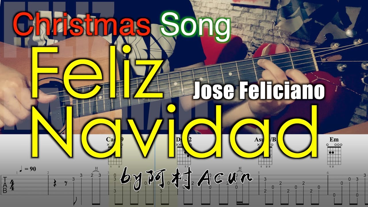 Feliz Navidad - José Feliciano - Fingerstyle Guitar Cover Christmas ...