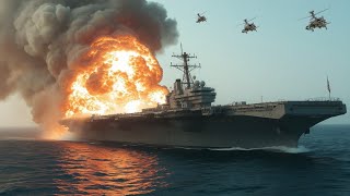 10 minutes ago,Russian KA-52 helicopter blew up US aircraft carrier carrying 700 nuclear weapons.