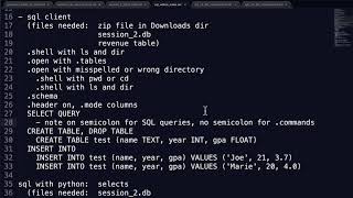 2.3: Sqlite3 Client Program