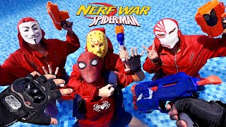 NERF War | SPIDER-MAN Bros vs BADGUY Team
