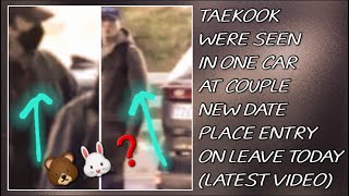 OMG😭💋Taekook Were Seen In One Car At Couple New Date Place Entry On Leave(New)#taehyung#jungkook#bts