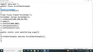 Java AWT Scrollbar