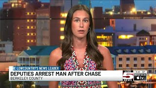 VIDEO: Man arrested after leading deputies on chase in Berkeley Co.