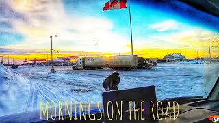 MORNINGS ON THE ROAD | My Trucking Life | Vlog #2448