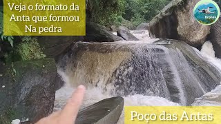 Forte chuvas em Mongaguá acabam mostrando uma beleza nas pedras no poço das Antas