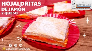 La MEJOR RECETA de HOJALDRITAS DE JAMON Y QUESO ⭐Receta Fácil Para Emprender⭐