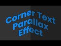Corner Text Parallax Effects using CSS & Vanilla Javascript | Website Header Effects