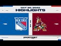 NHL Highlights | Rangers vs. Coyotes - October 30, 2022