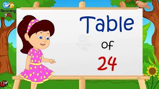 Table of 24 | Learn Multiplication Table of Twenty four | Tables for kids | Elearningstudio