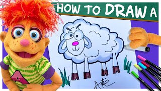 How To Draw A Funny Sheep.  - Artie's Show