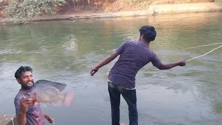 Fish Hunting traditional fisherman Catching Tilapia Fishing With natural food