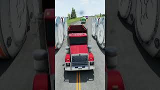 Cars vs 5 Bollards crash  - BeamNG.Drive #shorts #beamngdrive #car #game #funny #crash # #cargame
