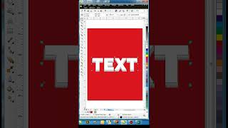 Easy 3d Text Design in corel draw / Graphic design course #shorts #ytshorts #text #learncoreldraw