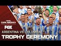 2024 Copa América Final: Argentina's trophy ceremony following 1-0 victory over Colombia