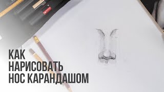 Как нарисовать нос поэтапно карандашом | Видео уроки рисования для начинающих. Обучение рисованию