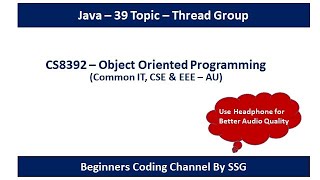 Java ThreadGroup class|Methods and Constructor |Programs | Object Oriented Programming | Tamil | 52