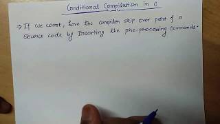 C Preprocessor||conditional compilation(5.10)