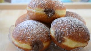 KRAPFEN SOFFICI COME AL BAR | RIPIENI DI CREMA DI NOCCIOLE || Maria Grazia