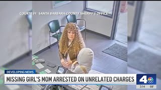 Watch: Missing Lompoc girl's mom arrested on unrelated charge