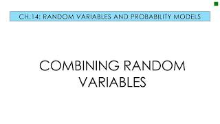 Applied Stats 14.5 Combining Random Variables