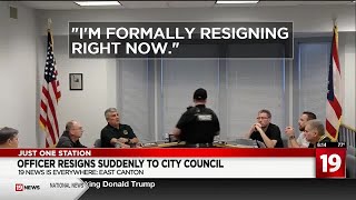 East Canton officer publicly resigns at city council meeting